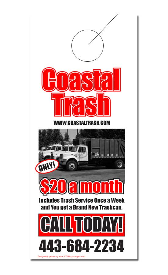 Waste Removal Door Hanger Samples