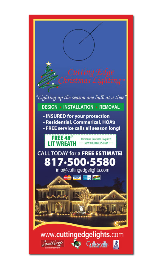 Christmas Light Door Hanger Samples 3000 Doorhangers