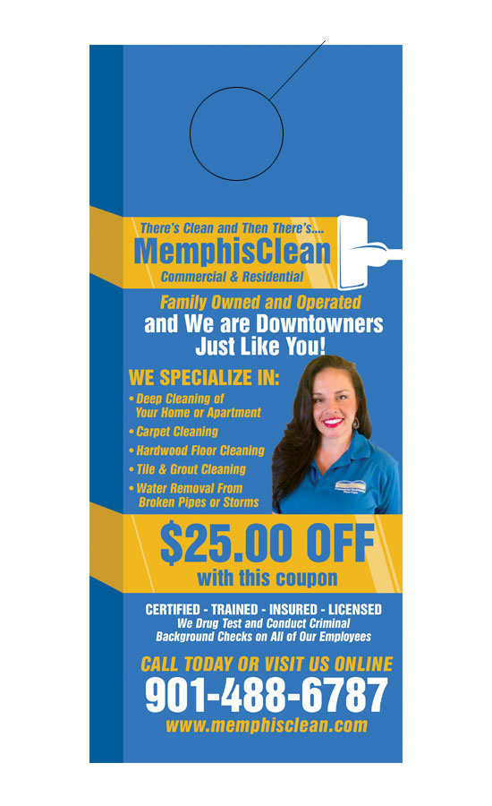 Cleaning Service Door Hanger Samples 3000 Doorhangers