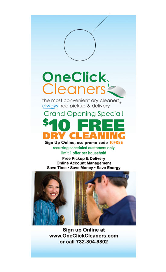 Dry Cleaning Door Hanger Samples 3000 Doorhangers