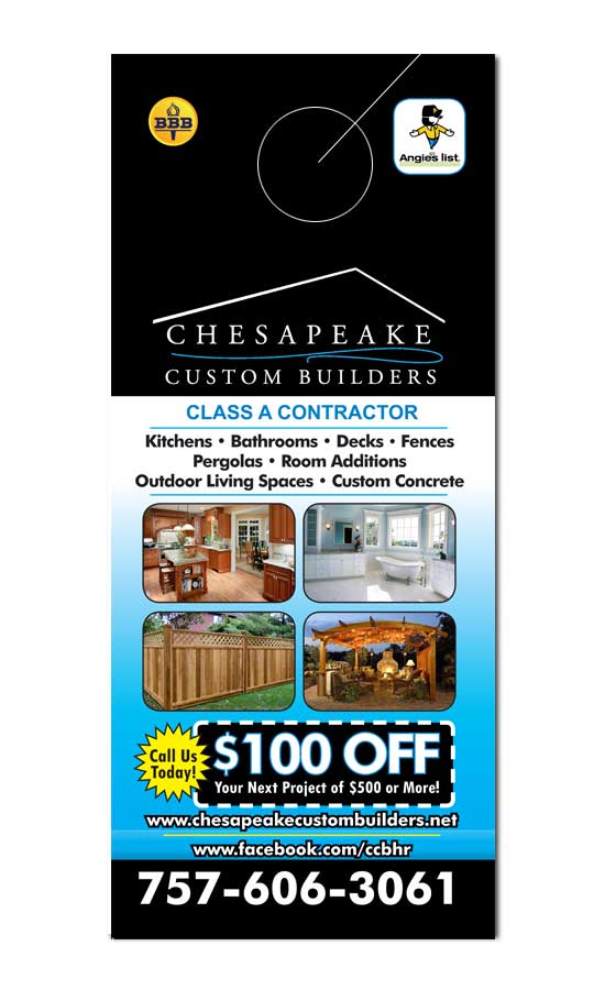 Home Remodeling Door Hanger Samples 3000 Doorhangers