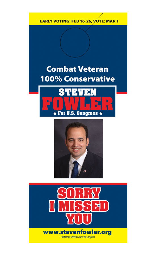 Political Door Hanger Samples 3000 Doorhangers