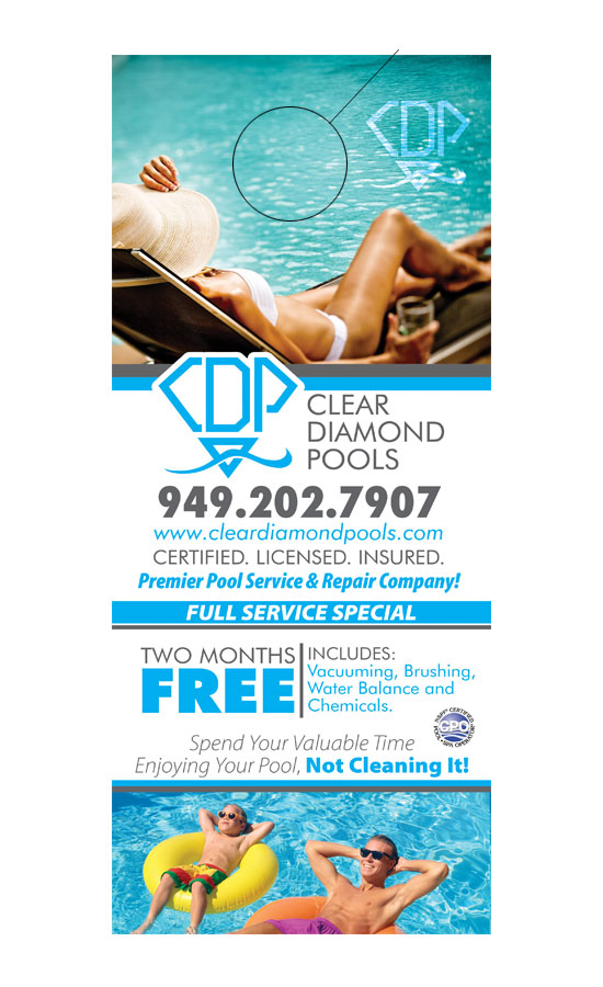 Pool Service Door Hanger Samples 3000 Doorhangers