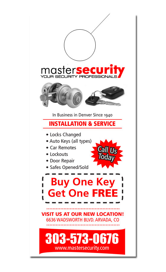 Security Door Hanger Samples 3000 Doorhangers