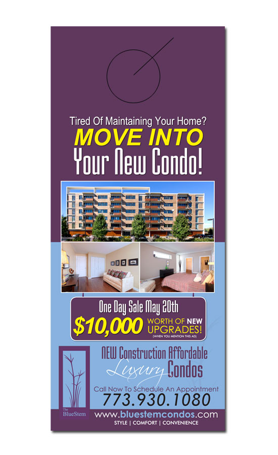 Apartment Rental Door Hanger Samples 3000 Doorhangers